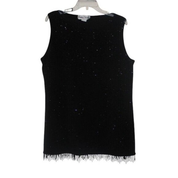 Ronni Nicole By Ouida Women's Shimmery Tunic Top Fringe Hem Size 16 - Picture 6 of 6